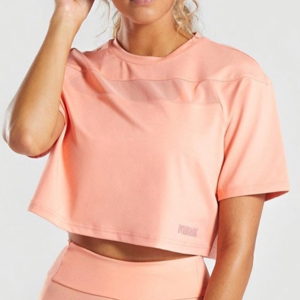 Gymshark peach crop top
